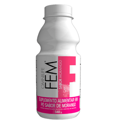 Fem Suplemento alimentar em pó sabor de morangoOmnilifeFemSuperNutriOmni
