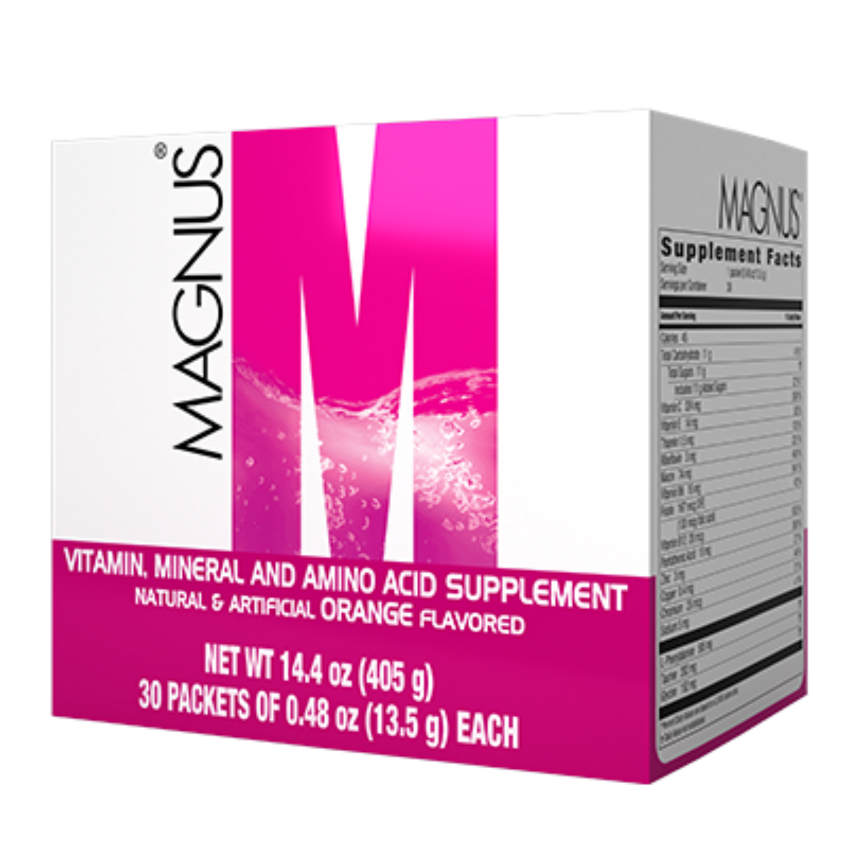 Magnus Omnilife USA citrus formula with B-complex vitamins, glycine and taurine