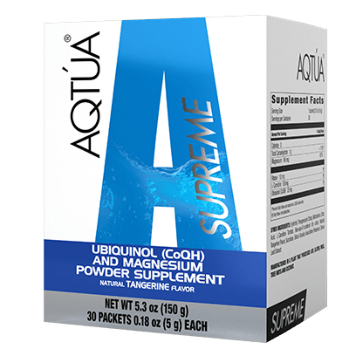 Aqtúa Supreme Omnilife USA tangerine ubiquinol and magnesium supplement