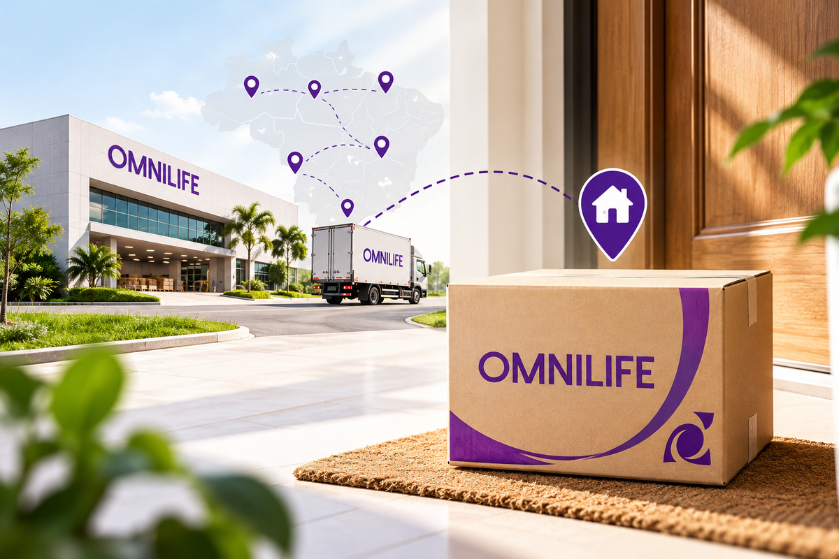 Entrega direta OMNILIFE no Brasil a partir de Centro de Distribuição até a casa do cliente