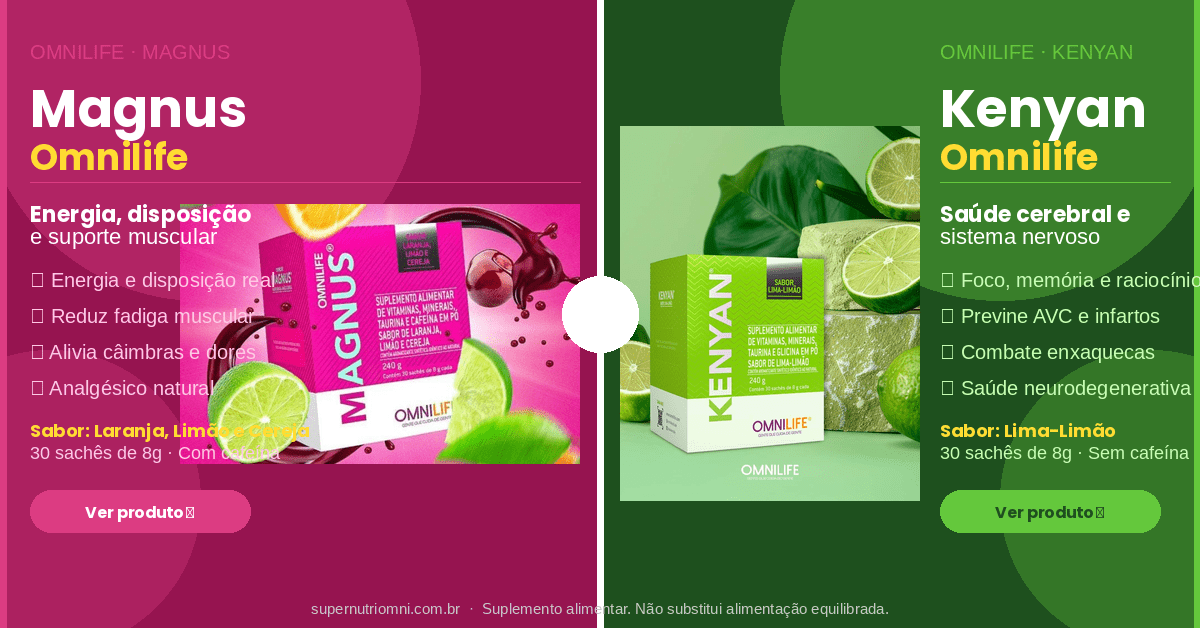 Magnus ou Kenyan Omnilife: qual a diferença e qual escolher? - SuperNutriOmni