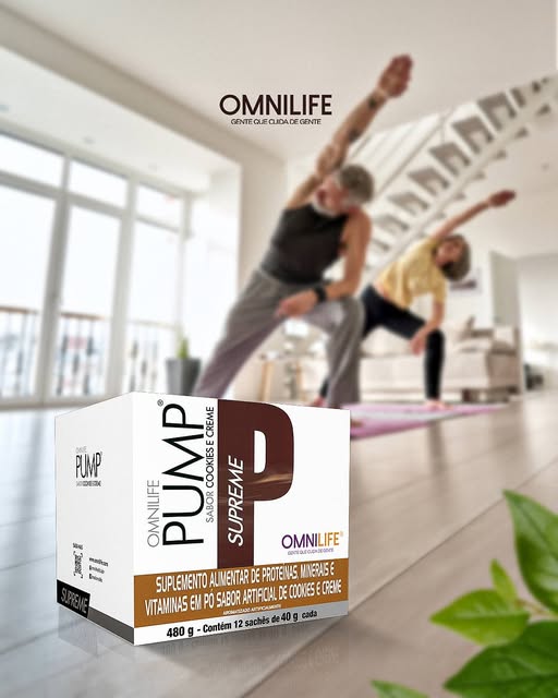Pump Supreme Omnilife: Proteína Vegetal Sabor Cookies e Creme — Massa Muscular - SuperNutriOmni