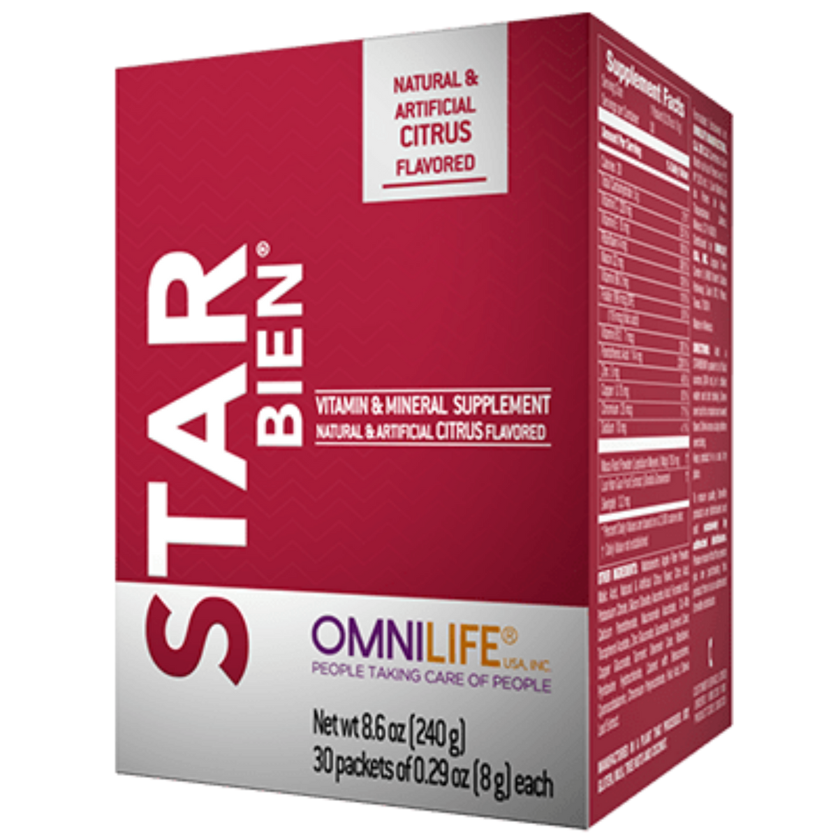 Starbien Omnilife USA maca apple fiber B vitamin citrus formula