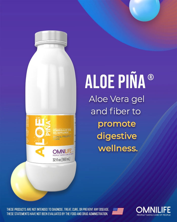 Aloe Piña — Aloe Vera, Fiber & Vitamin EOMNILIFEAloe Piña — Aloe Vera, Fiber & Vitamin ESuperNutriOmni