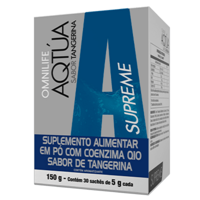 Aqtúa Supreme Omnilife 150 g — 30 sachês sabor tangerinaOmnilifeAqtúa SupremeSuperNutriOmni