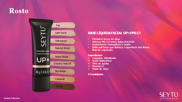 Base Líquida UP+ FPS 15 Cocoa SeytúSEYTÚ COSMÉTICOSBase Líquida UP+ FPS 15 Cocoa SeytúSuperNutriOmni