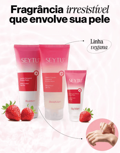 Creme para Mãos Antisséptico Frutas Vermelhas Seytú 