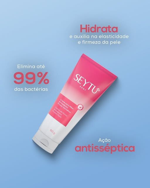 Creme para Mãos Antisséptico Frutas Vermelhas SEYTÚ COSMÉTICOS