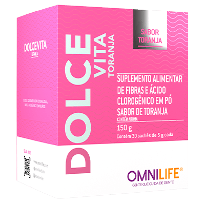 Dolce Vita Suplemento Alimentar de Fibras e Ácido Clorogênico Em Pó Sabor de ToranjasOmnilifeDolce Vita Omnilife - SuperNutriOmniDolce Vita - Novo Caixa c/30 sachês de 5 g cada - SuperNutriOmniSuperNutriOmni