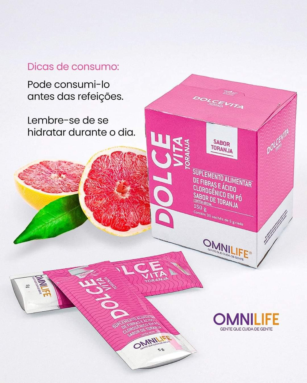 Dolce Vita Suplemento Alimentar em Pó Sabor Toranja