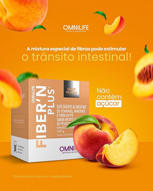 Fiber' N Plus Omnilife - Caixa com 30 sachês