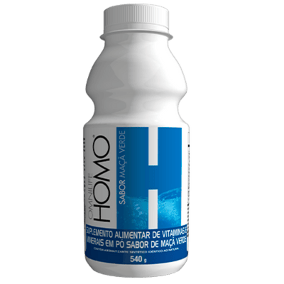 Homo Suplemento alimentar de vitaminas E minerais em pó sabor de maçã verdeOmnilifeHomoSuperNutriOmni