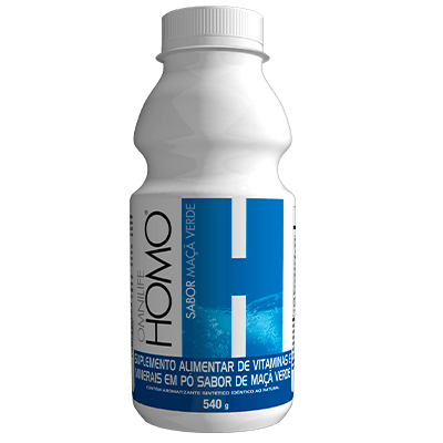Homo Suplemento alimentar de vitaminas E minerais em pó sabor de maçã verdeOmnilifeHomo Omnilife - SuperNutriOmniHomo Pote 540g - SuperNutriOmniSuperNutriOmni