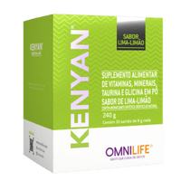 Kenyan Suplemento alimentar de vitaminas, minerais, taurina e glicina em pó, sabor de lima-limãoOmnilifeKenyanSuperNutriOmni