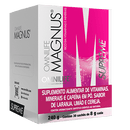 Magnus Supreme Suplemento alimentar de vitaminas, minerais e cafeína em pó, sabor de laranja, limão e cereja
