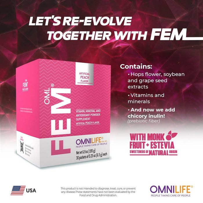 OML Fem — Women's Vitamin & Antioxidant FormulaOMNILIFEOML Fem — Women's Vitamin & Antioxidant FormulaSuperNutriOmni