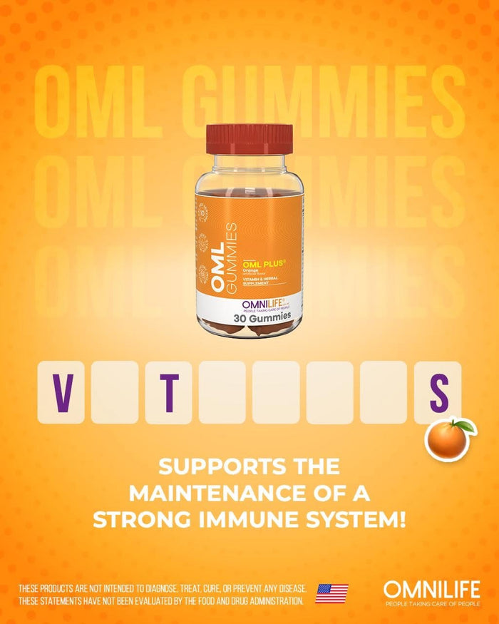 OML Gummies Plus — Orange Vitamin & Herbal FormulaOMNILIFEOML Gummies Plus — Orange Vitamin & Herbal FormulaSuperNutriOmni