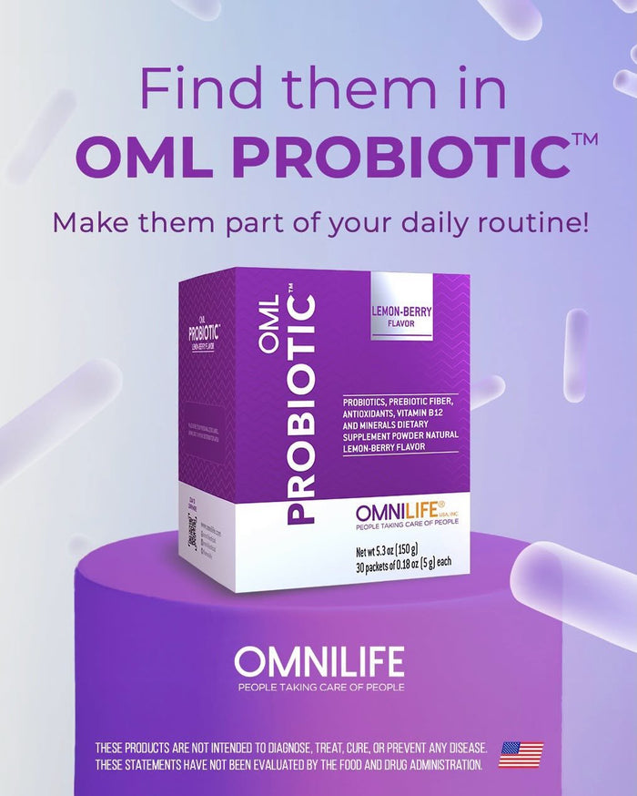 OML Probiotic — Lemon-Cranberry Probiotic & Prebiotic FormulaOMNILIFEOML ProbioticSuperNutriOmni