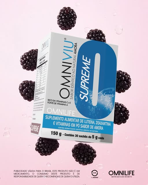 Omniviu Supreme Suplemento alimentar de luteína, zeaxantina e vitaminas em pó sabor de amoraOmnilifeOmniviu Supreme Suplemento alimentar de luteína, zeaxantina e vitaminas em pó sabor de amoraSuperNutriOmni