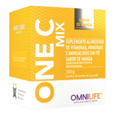 One C Mix Suplemento alimentar em pó sabor de manga, com vitaminas, minerais e aminoácidosOmnilifeOne C MixSuperNutriOmni