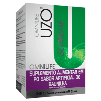 Uzo Supreme Suplemento alimentar em pó sabor artificial de baunilhaOmnilifeUzo SupremeSuperNutriOmni